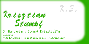 krisztian stumpf business card